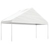 Belvédère avec toit blanc 6,69x5,88x3,75 m polyéthylène 570280570280
