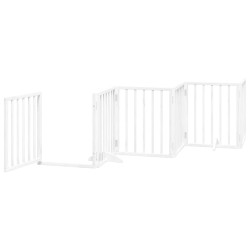 Barrière pour chien porte pliable 9panneaux blanc bois peuplier 570282570282