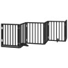 Barrière pour chien porte pliable 9 panneaux noir bois peuplier 570283570283