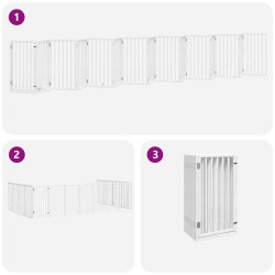 Barrière pour chien porte pliable 15 panneaux bois de peuplier 570284570284