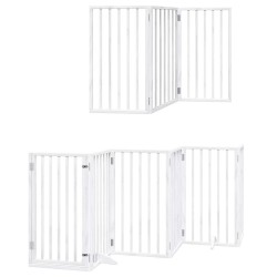 Barrière pour chien porte pliable 12 panneaux bois de peuplier 570285570285