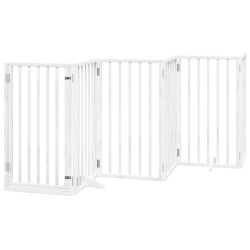 Barrière pour chien porte pliable 12 panneaux bois de peuplier 570285570285