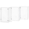 Barrière pour chien porte pliable 12 panneaux bois de peuplier 570285570285