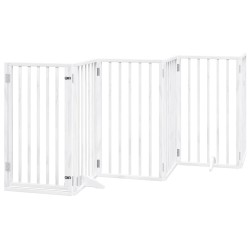 Barrière pour chien porte pliable 9panneaux blanc bois peuplier 570286570286