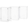 Barrière pour chien porte pliable 9panneaux blanc bois peuplier 570286570286