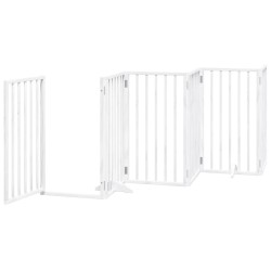 Barrière pour chien porte pliable 9panneaux blanc bois peuplier 570286570286