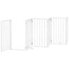 Barrière pour chien porte pliable 9panneaux blanc bois peuplier 570286570286