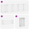 Barrière pour chien porte pliable 9panneaux blanc bois peuplier 570286570286