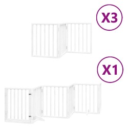 Barrière pour chien porte pliable 15 panneaux bois de peuplier 570287570287
