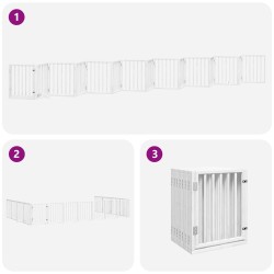 Barrière pour chien porte pliable 15 panneaux bois de peuplier 570287570287