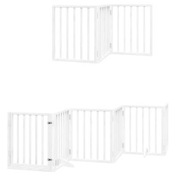 Barrière pour chien porte pliable 12 panneaux bois de peuplier 570288570288