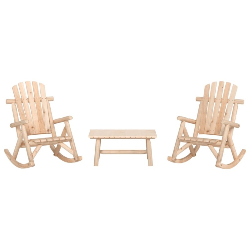 Ensemble de salon de jardin 3 pcs bois massif d'épicéa 570296570296