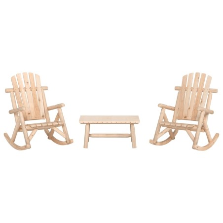 Ensemble de salon de jardin 3 pcs bois massif d'épicéa 570296570296