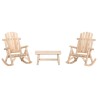 Ensemble de salon de jardin 3 pcs bois massif d'épicéa 570296570296