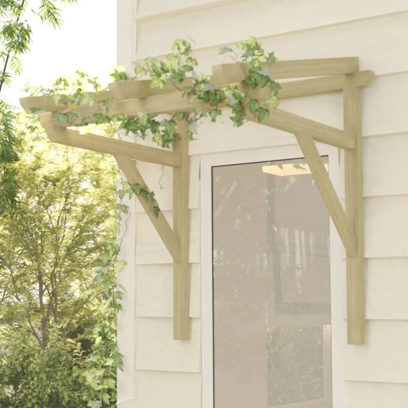 Auvent de porte 100x100x80 cm Bois de pin massif imprégné 570297570297