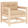 Salon de jardin 7 pcs avec coussins bois massif 570301570301