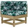 Salon de jardin 5 pcs avec coussins bois de pin imprégné 570302570302