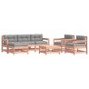 Salon de jardin 7 pcs avec coussins bois massif douglas 570303570303
