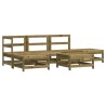 Salon de jardin 6 pcs avec coussins bois de pin imprégné 570304570304
