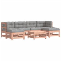 Salon de jardin 7 pcs avec coussins bois massif douglas 570305570305