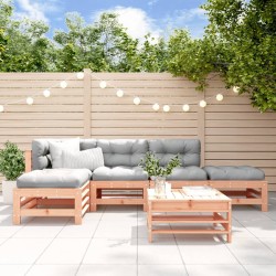 Salon de jardin 6 pcs avec coussins bois massif Douglas 570308570308