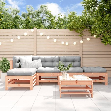 Salon de jardin 6 pcs avec coussins bois massif Douglas 570308570308