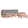 Salon de jardin 6 pcs avec coussins bois massif Douglas 570308570308