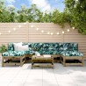 Salon de jardin 7 pcs avec coussins bois de pin imprégné 570309570309