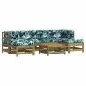 Salon de jardin 7 pcs avec coussins bois de pin imprégné 570309570309