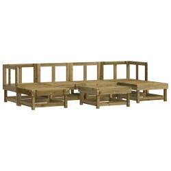 Salon de jardin 7 pcs avec coussins bois de pin imprégné 570310570310