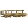 Salon de jardin 7 pcs avec coussins bois de pin imprégné 570310570310