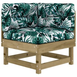 Salon de jardin 7 pcs avec coussins bois de pin imprégné 570310570310
