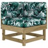 Salon de jardin 7 pcs avec coussins bois de pin imprégné 570310570310