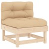 Salon de jardin 7 pcs avec coussins bois massif 570314570314