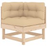 Salon de jardin 7 pcs avec coussins bois massif 570314570314
