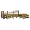 Salon de jardin 6 pcs avec coussins bois de pin imprégné 570315570315