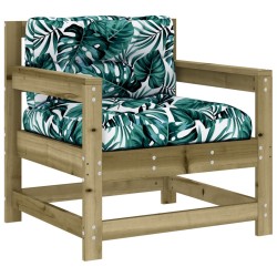 Salon de jardin 6 pcs avec coussins bois de pin imprégné 570317570317