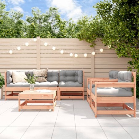 Salon de jardin 6 pcs avec coussins bois massif Douglas 570318570318