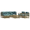 Salon de jardin 7 pcs avec coussins bois de pin imprégné 570325570325
