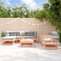 Salon de jardin 7 pcs avec coussins bois massif douglas 570334570334