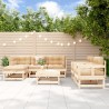 Salon de jardin 7 pcs avec coussins bois massif 570335570335