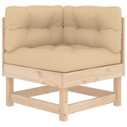 Salon de jardin 7 pcs avec coussins bois massif 570335570335