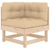 Salon de jardin 7 pcs avec coussins bois massif 570335570335