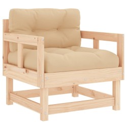 Salon de jardin 7 pcs avec coussins bois massif 570335570335