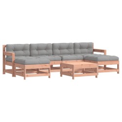 Salon de jardin 7 pcs avec coussins bois massif douglas 570337570337