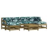 Salon de jardin 7 pcs avec coussins bois de pin imprégné 570338570338