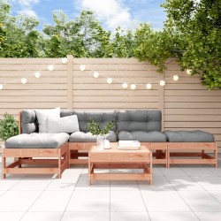 Salon de jardin 6 pcs avec coussins bois massif Douglas 570346570346