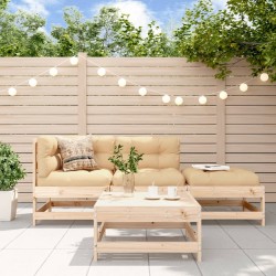 Salon de jardin 4 pcs avec coussins bois massif 570353570353