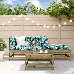 Salon de jardin 4 pcs avec coussins bois de pin imprégné 570357570357