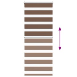 Store zèbre marron 55x100 cm largeur du tissu 50,9 cm polyester 570360570360